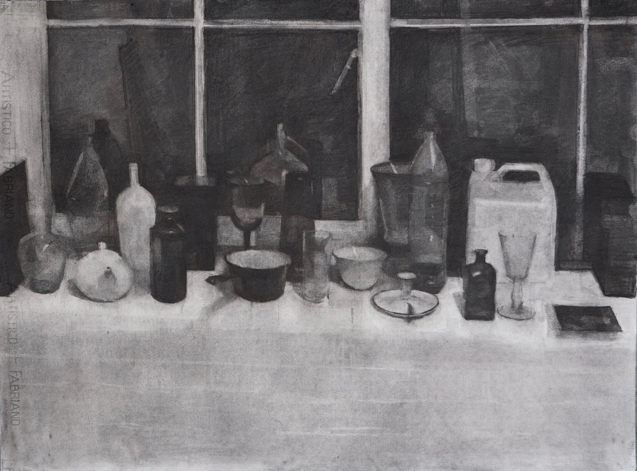 Arrangement on a window ledge