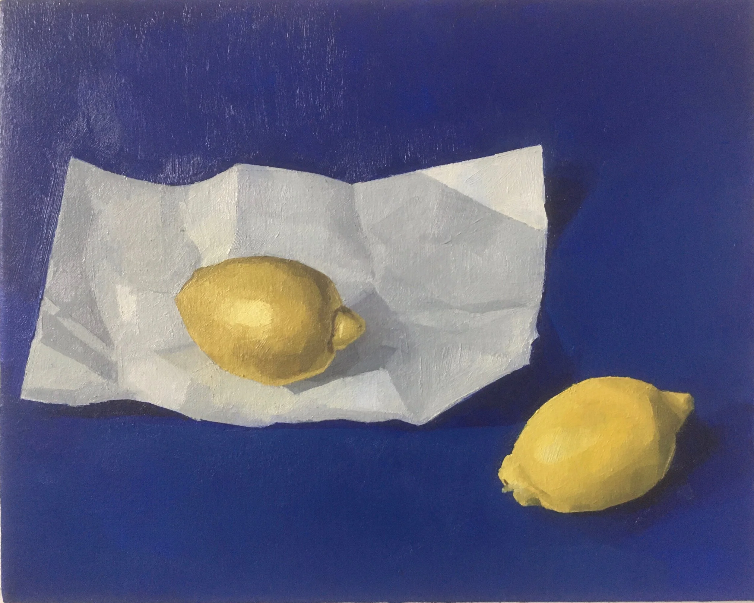 Lemons on Blue