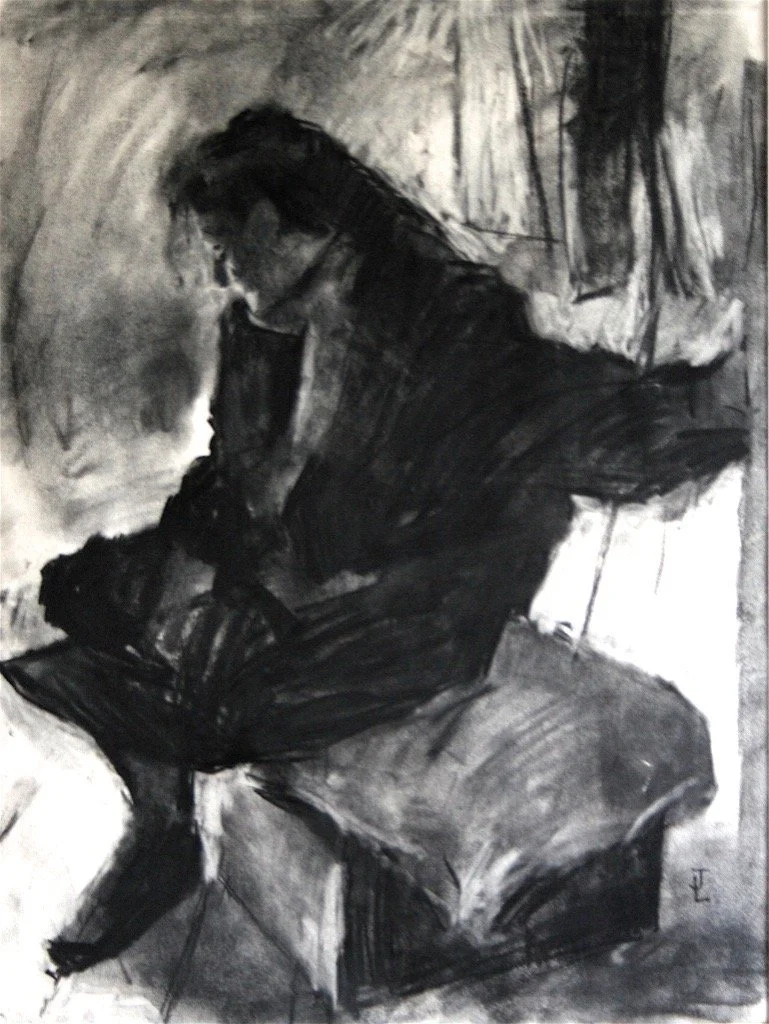 Girl Wearing a Coat 1990