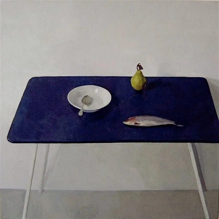 Objects on A Blue Table