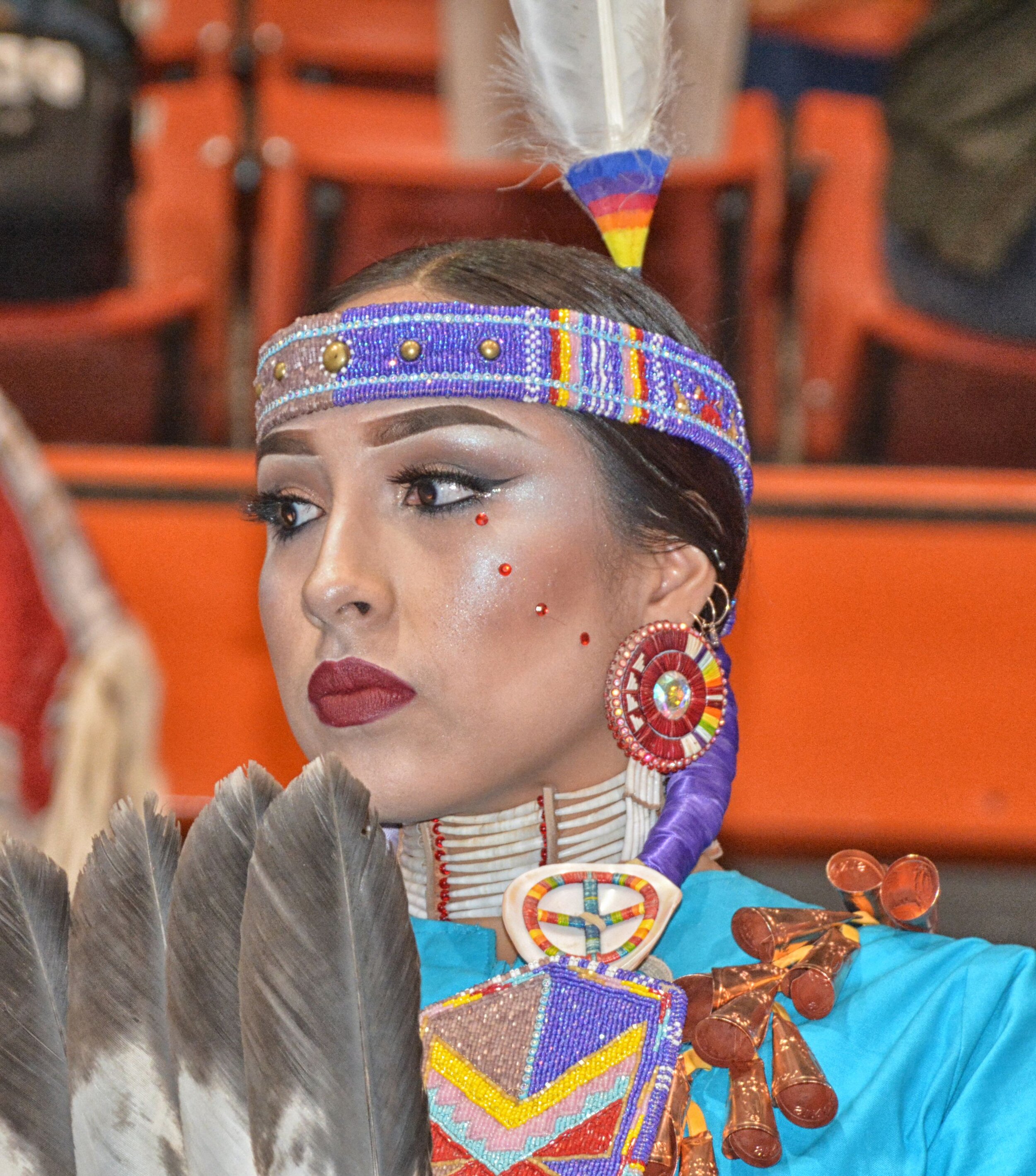 Lakota Dancer with to much makeup.JPG