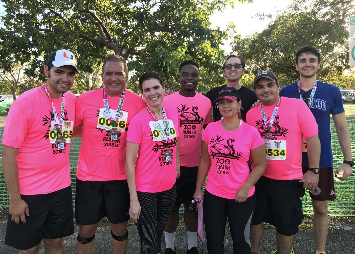 United Property Management team and friends participating in the Zoo Miami 5K.
