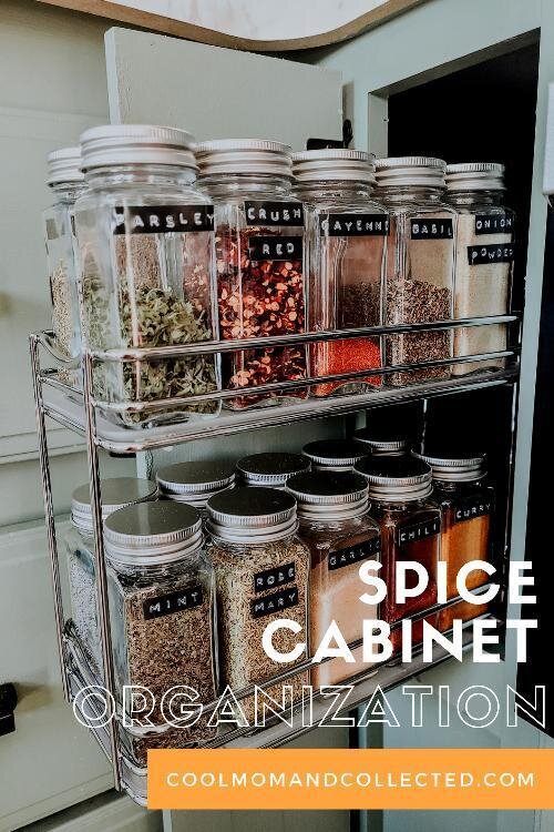 Laura from Cool, Mom, and Collected shares how she Spices up her Spice Cabinet