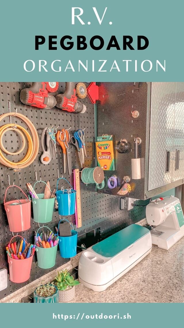 Megan from Outdoor-ish shares how she uses Pegboard Organization to store craft supplies