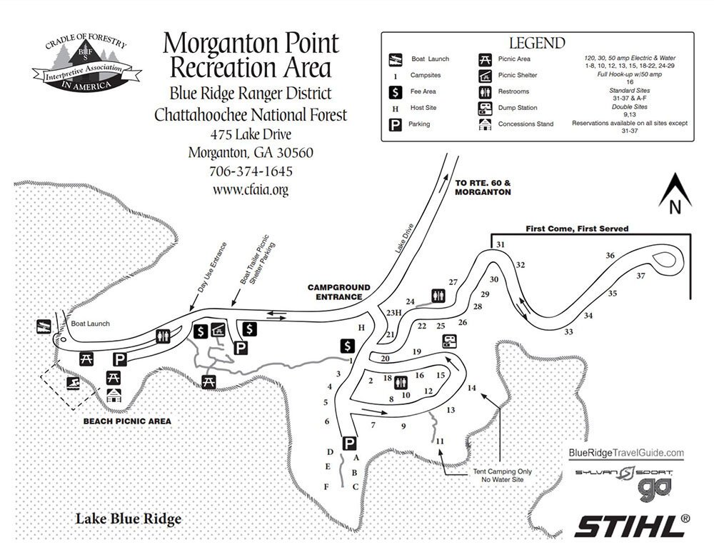Morganton Point Campground Map