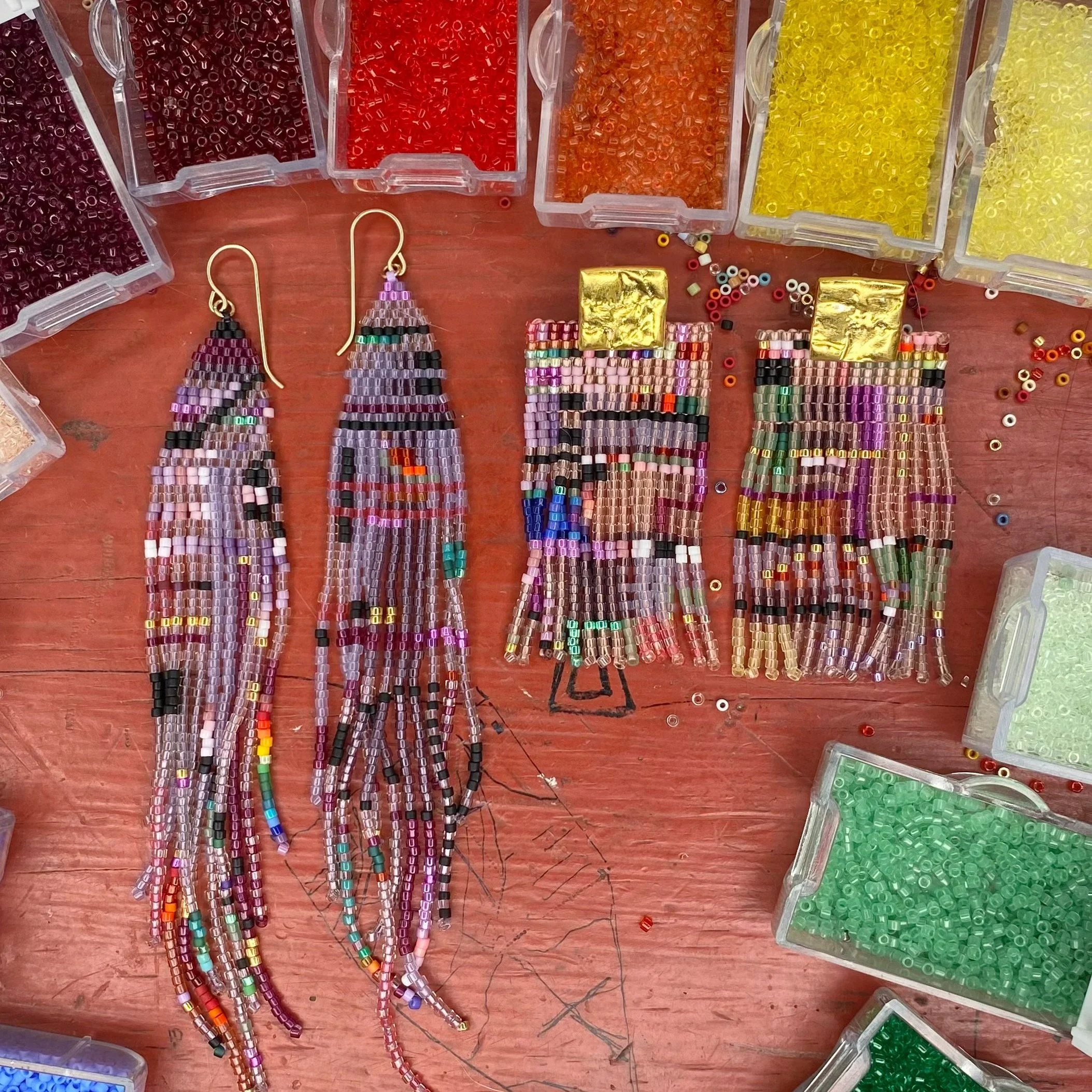 Two+pairs+of+Beaded+colorful+earrings.jpg