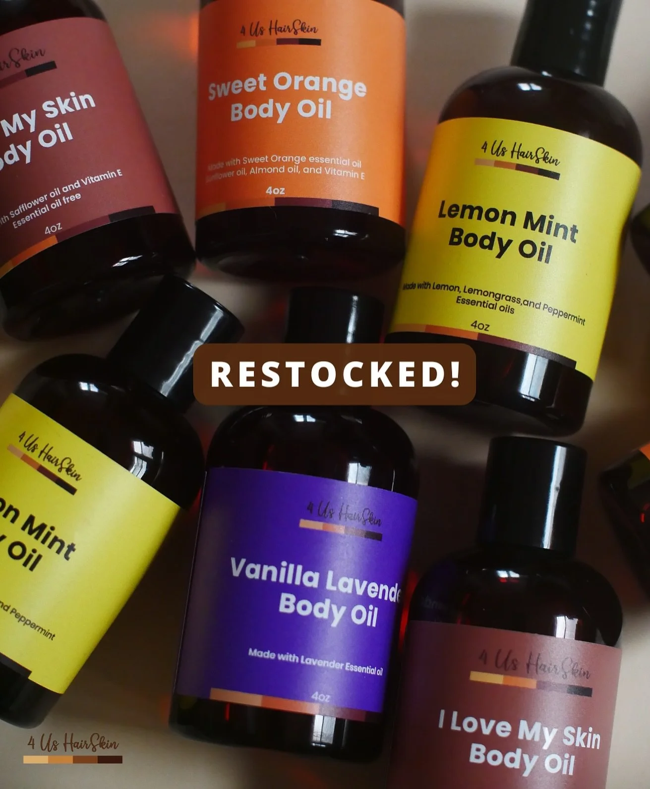 Summer Time Shine is HERE! ☀️✨

Our signature Body Oils are BACK! 

These blends are crafted to hydrate, nourish, and leave your skin glowing 💧✨

Infused with rich, plant-based oils that:
- Lock in long-lasting moisture
- Support skin barrier health