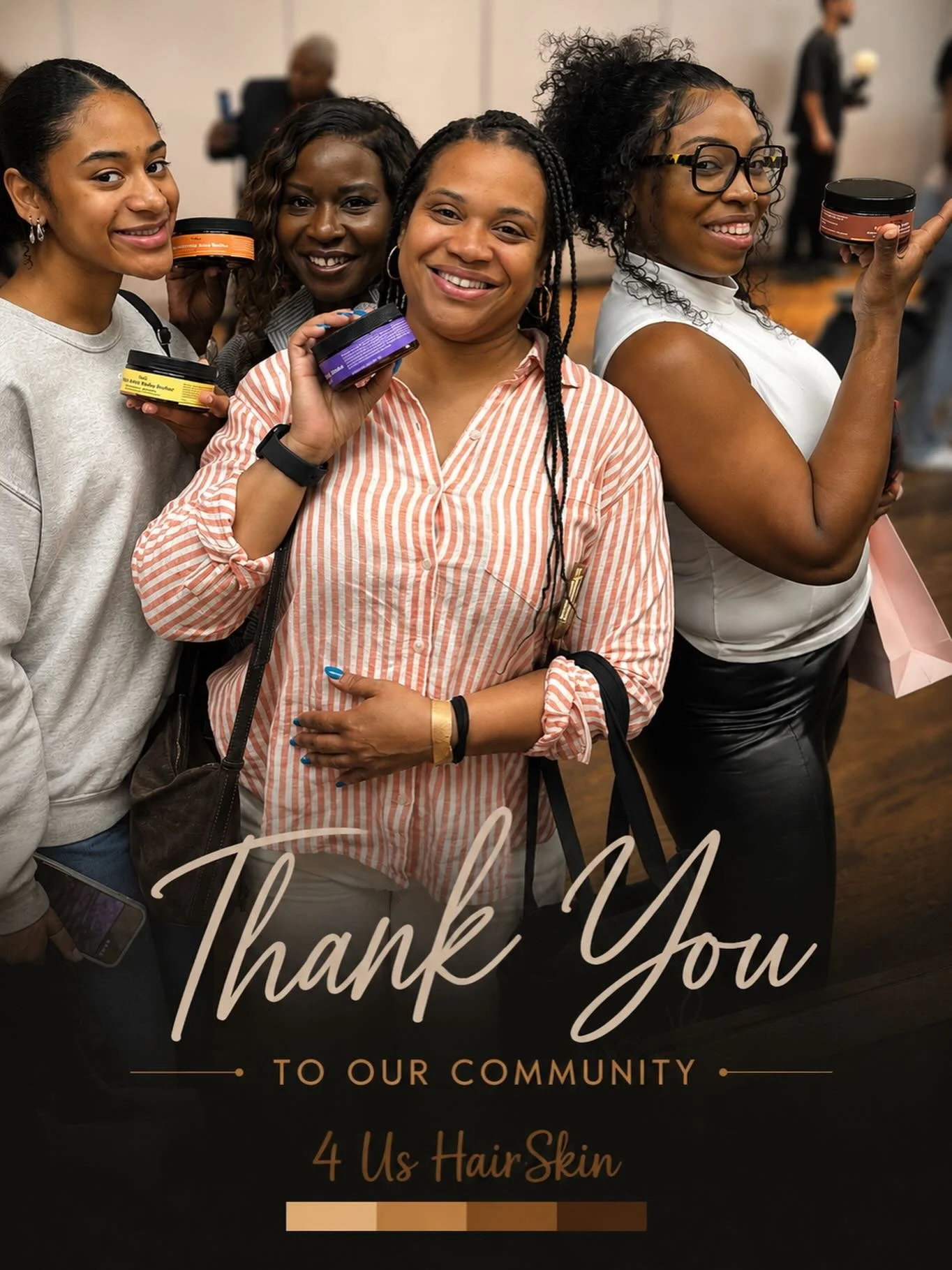 ✨ Still on a HUE high!

A genuine thank you to everyone who stopped by our table.

Whether you came to try a body butter for the first time, picked up a favorite scent, signed up for our newsletter, asked questions about our products, or simply took 