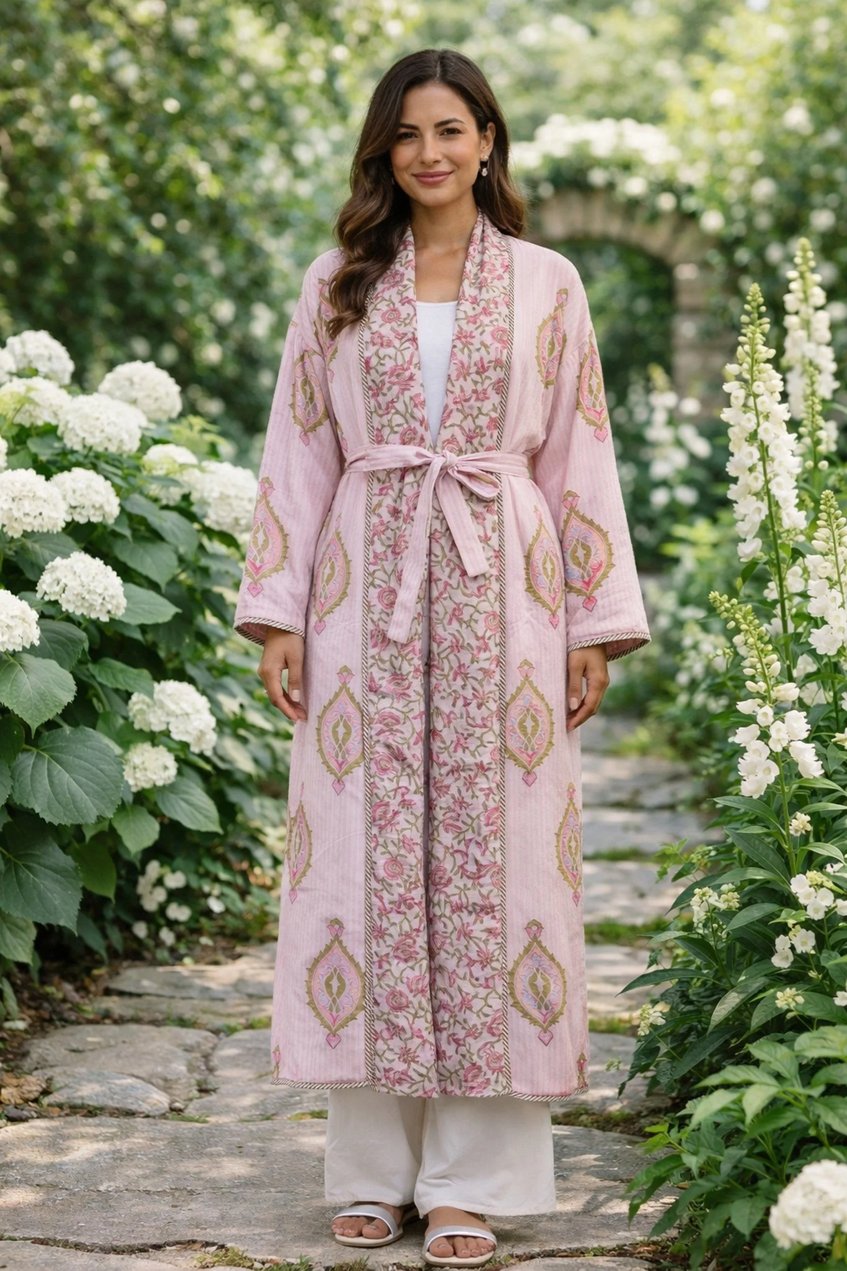 quilt morgenkåper bomull