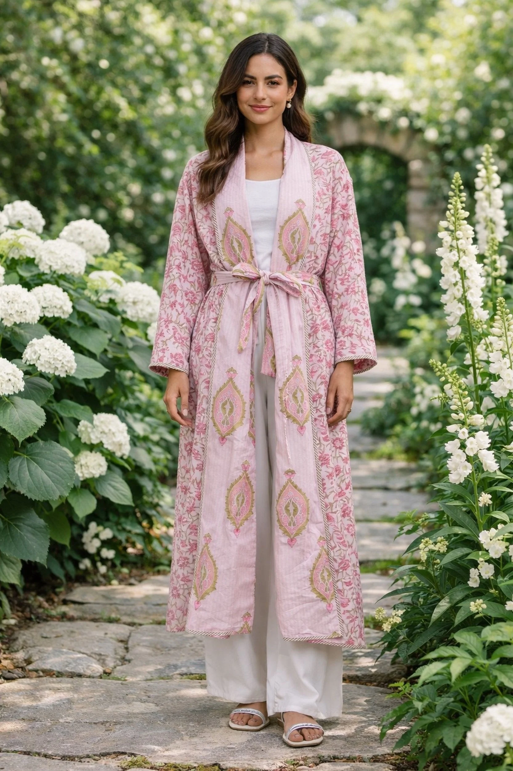 quilt morgenkåper bomull