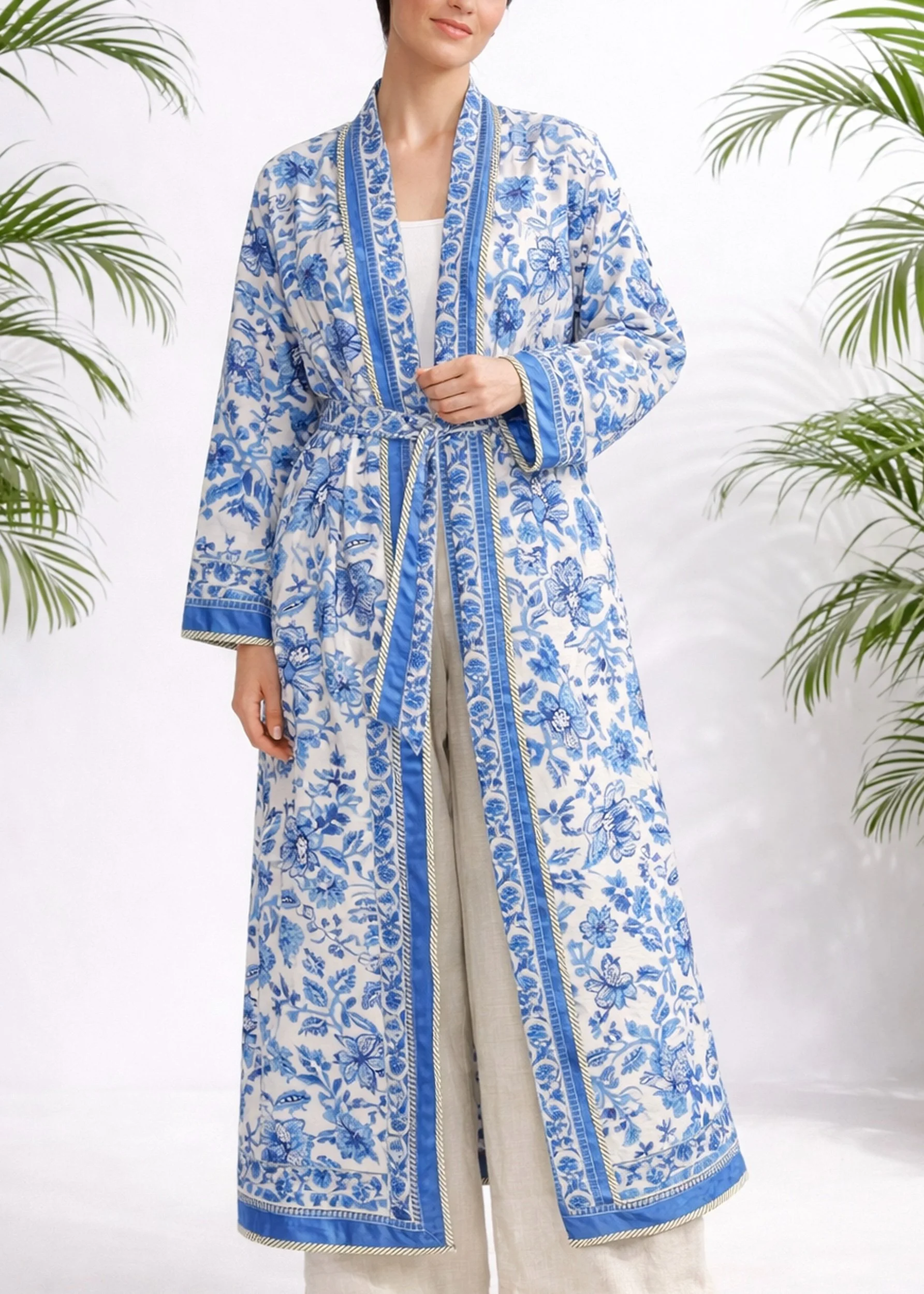 quilt morgenkåper bomull