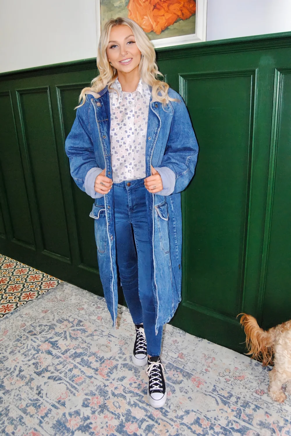 Original 1980s Long Denim Coat — Rustic Runway Vintage