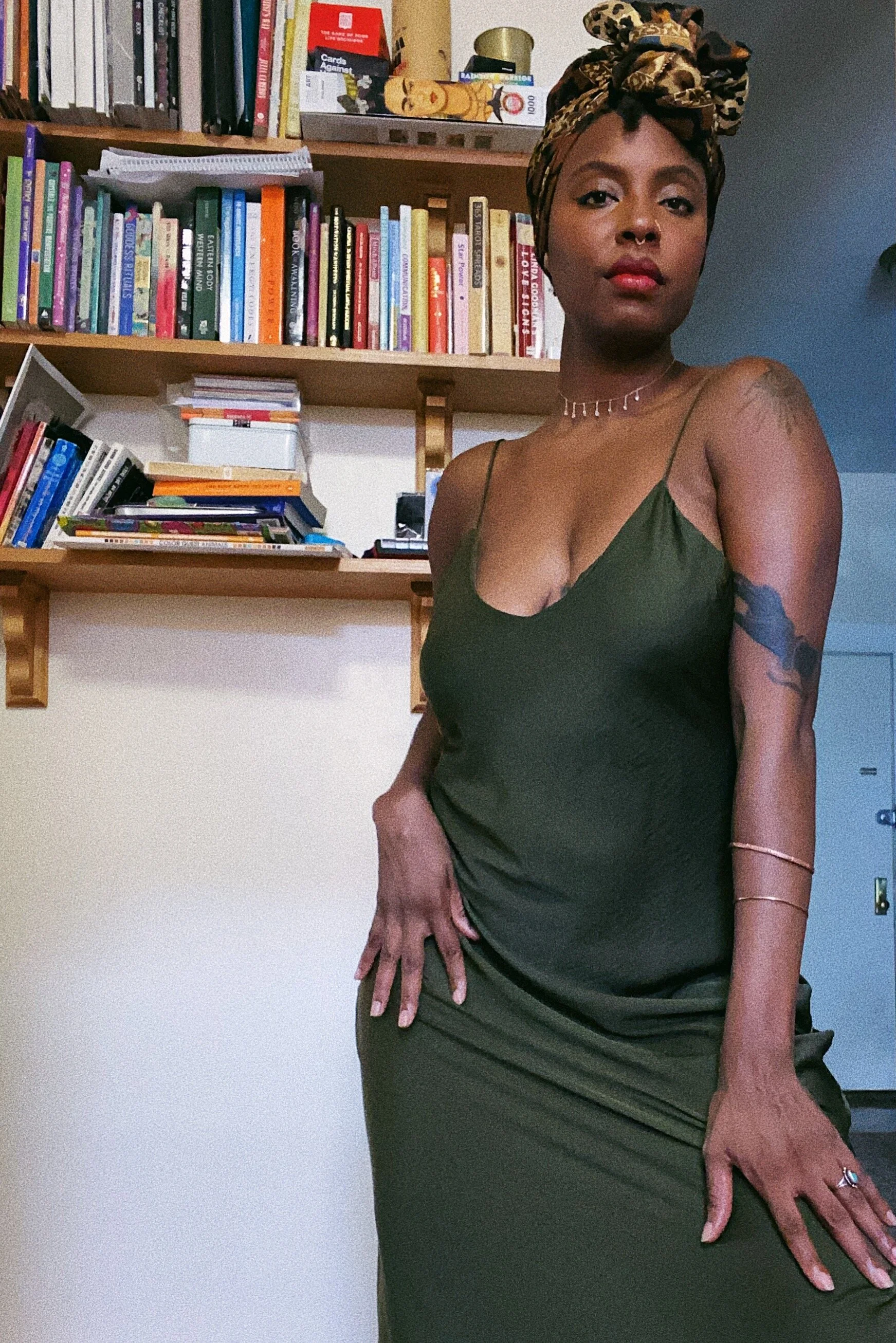 a wing and a red lip
