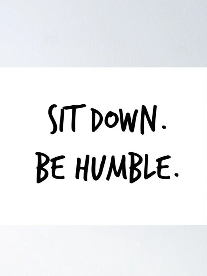 a healthy slice of humble pie