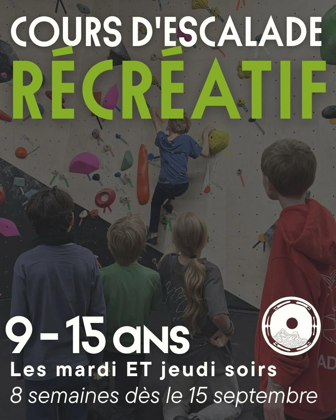 Jeune grimpeur du programme récréatif de Shakti Rock Gym au Mile-End"