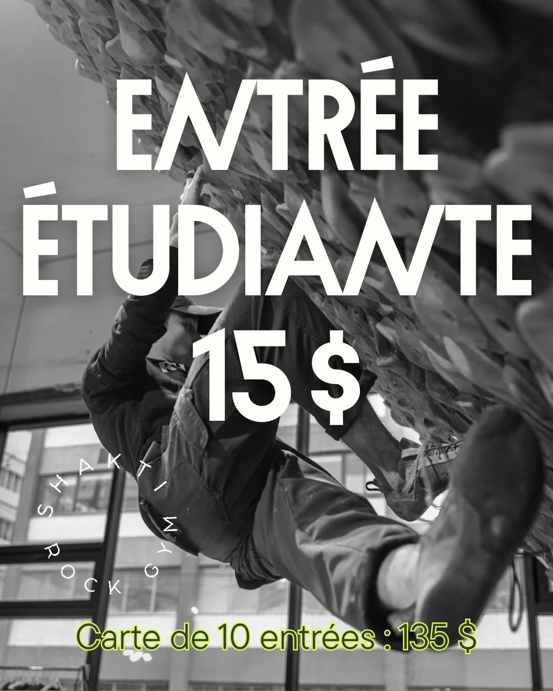Entrée étudiante 15$
