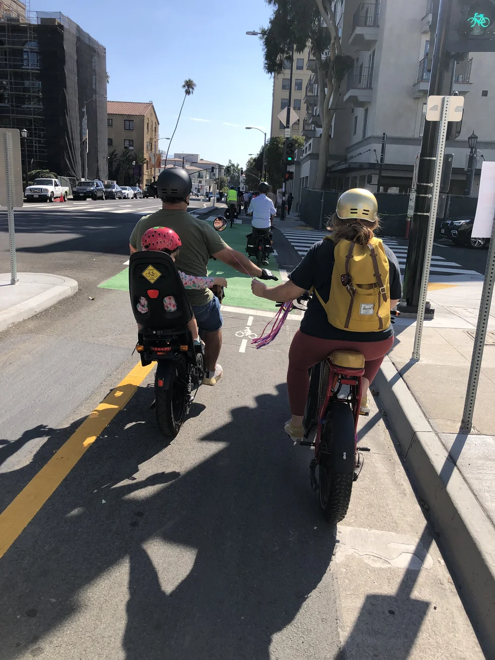Union Street bike lane in Pasadena