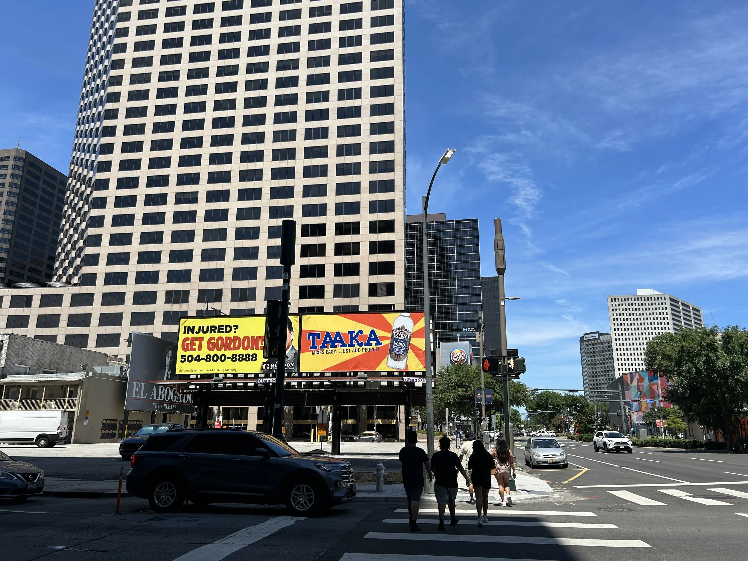 People walking in the modern New Orleans