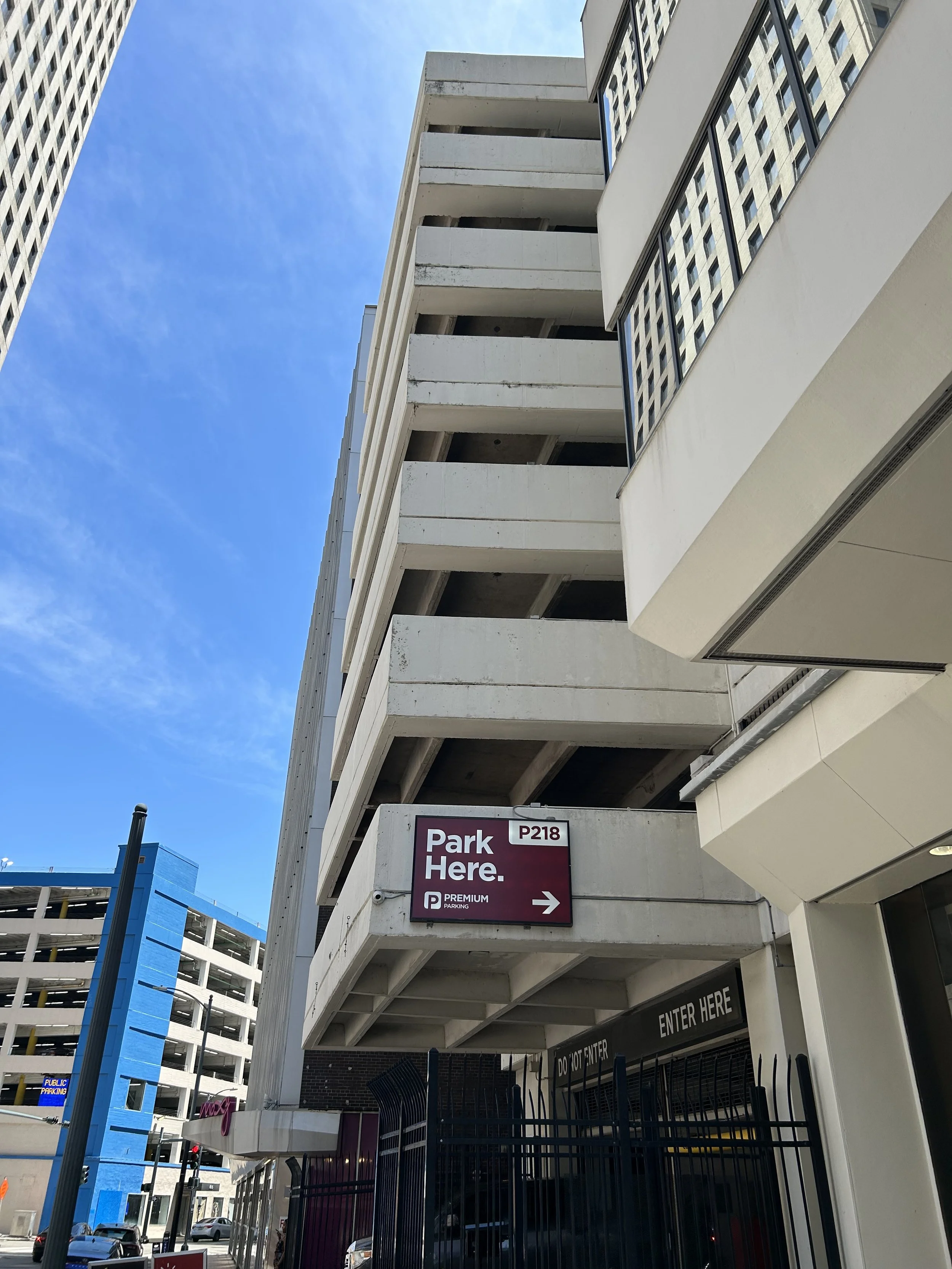 Parking garage and office buildings