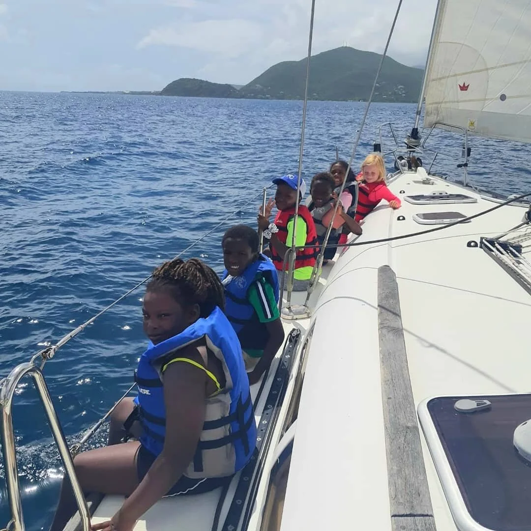 What a way to end camp! A huge thanks to #nevisyachtcharters the children had a morning of sailing out on Jeanneau Sun Odyssey Revenge. The children were able to expand their marine journey and introduced to another vessel!  This kind of community su