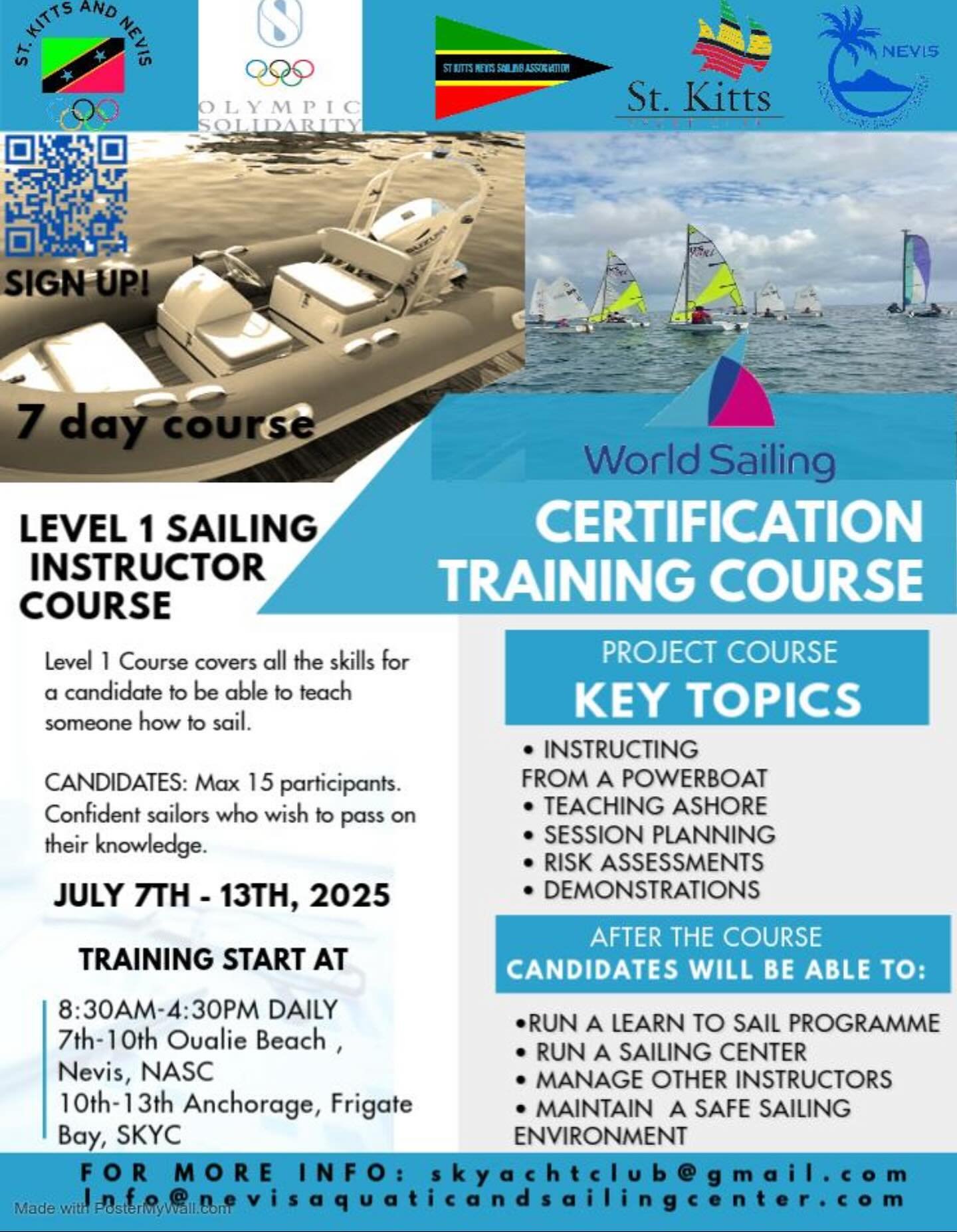 Upcoming instructor course available for experienced dinghy sailors! Get in touch if interested.