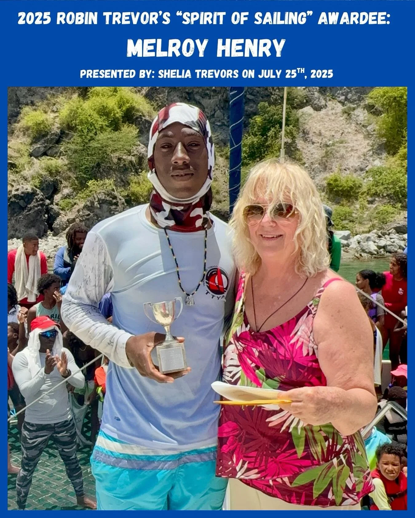 🏆 2025 Robin Trevor&rsquo;s Spirit of Sailing Award goes to Melroy Henry!

Melroy joined us in 2020 at just 12 years old and has grown into a talented, dedicated sailor with a deep love for the sport. From arriving early just to be near the water, t