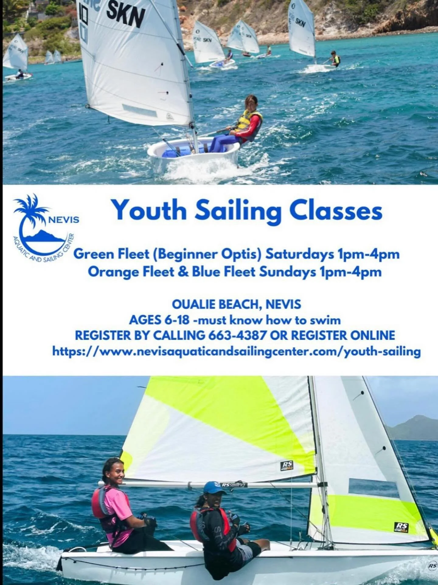 Let your kids trade screen time for sail time! 

Register www.nevisaquaticandsailingcenter.com/youth-sail. 

Classes start this weekend!