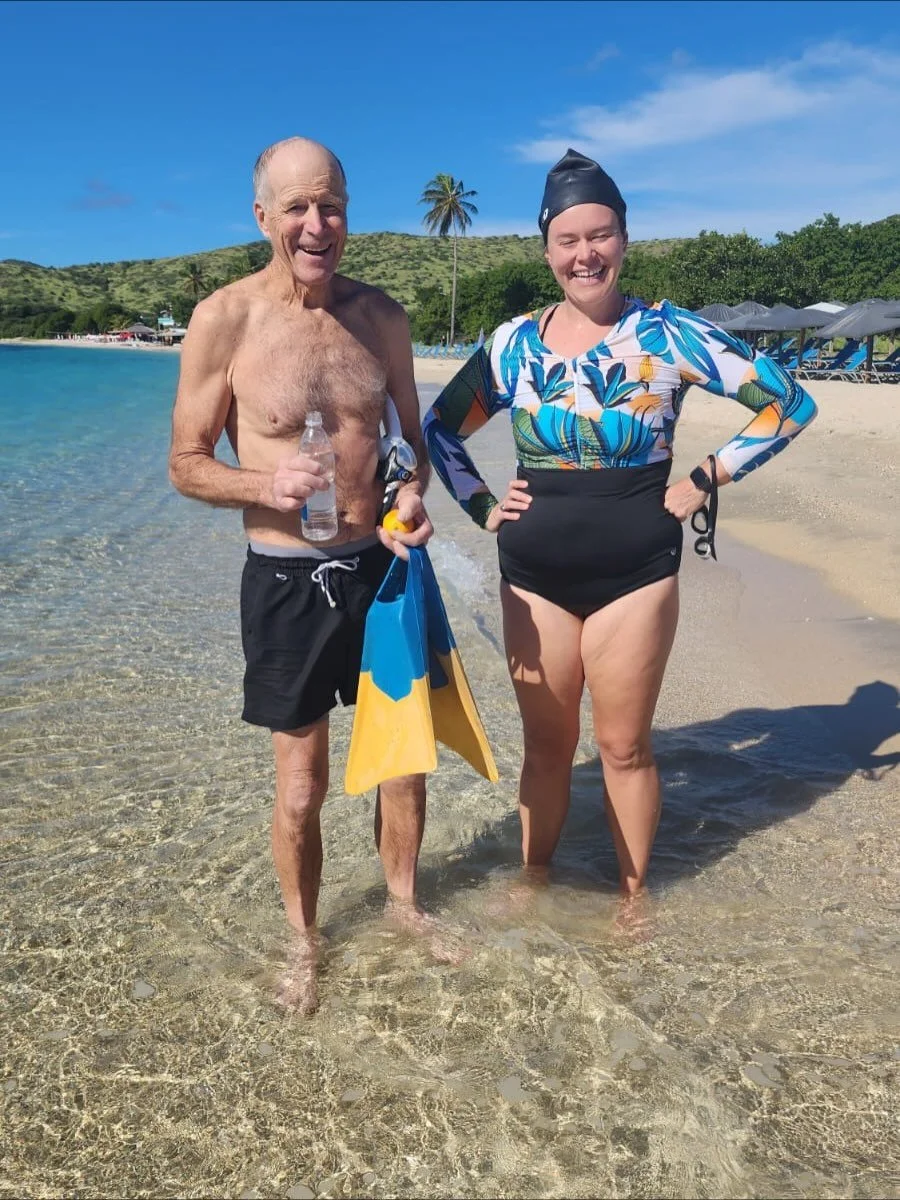 A huge congratulations to this incredible father&ndash;daughter duo who successfully completed the Nevis to St. Kitts Cross Channel Swim! ❤️
It was our pleasure to provide safety escort services for such a special team. There&rsquo;s nothing sweeter 
