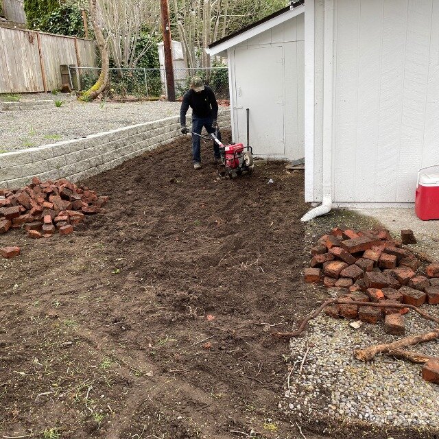 Do you see the pile of bricks?!
Those bricks were hidden under new sod that was installed, just before our client purchased their home. We commonly see new developments, or &quot;flipped&quot; homes that have subpar work done, in an effort to cut cor