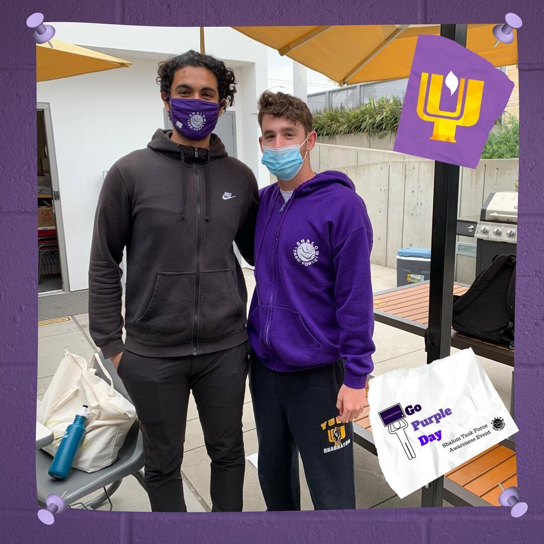 Check out these great photos from Go Purple Day at @yulaboys ! Thank you to our Purple Fellows, Josh Fielder and Elliot Halwani, Rabbi Schreiber, Rabbi Abramczik, and everyone who made the day such a success!