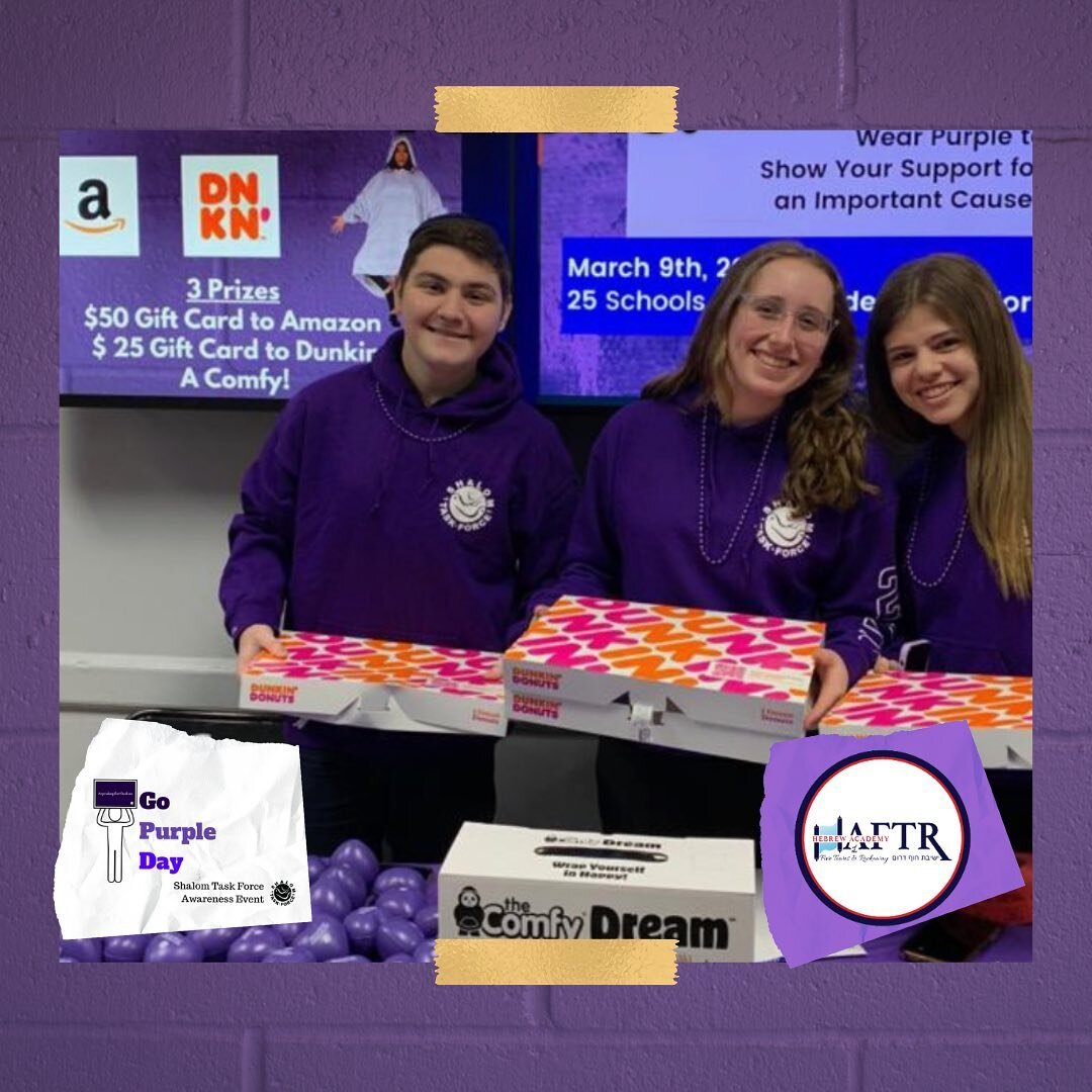 Check out these great pictures from @haftr_hs Go Purple Day! Shout out to Andrew, Devorah, and Jamie for planning the event!