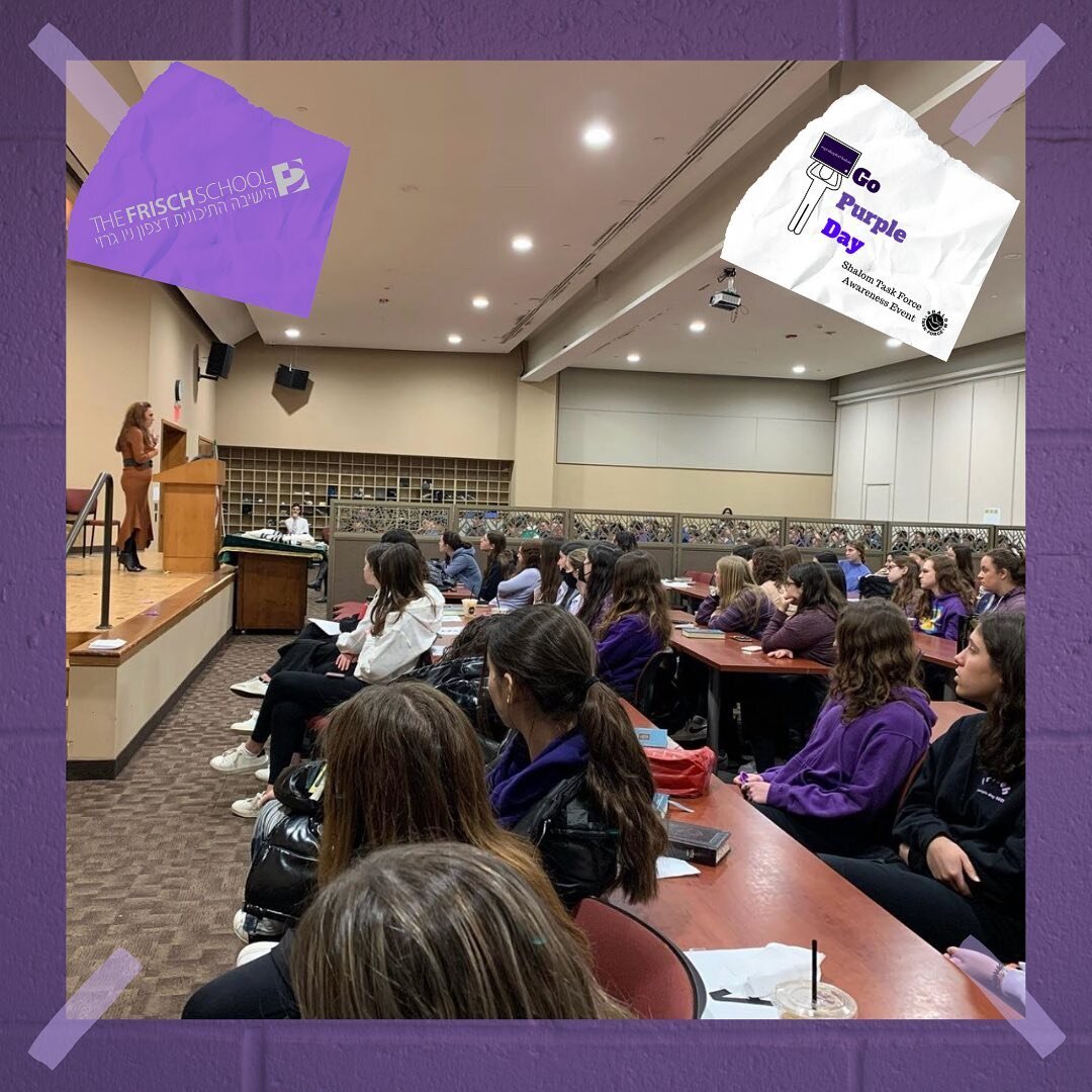 Check out these great pictures from @frischschool Go Purple Day! Shout out to Phoebe and Shoshana for planning the event!