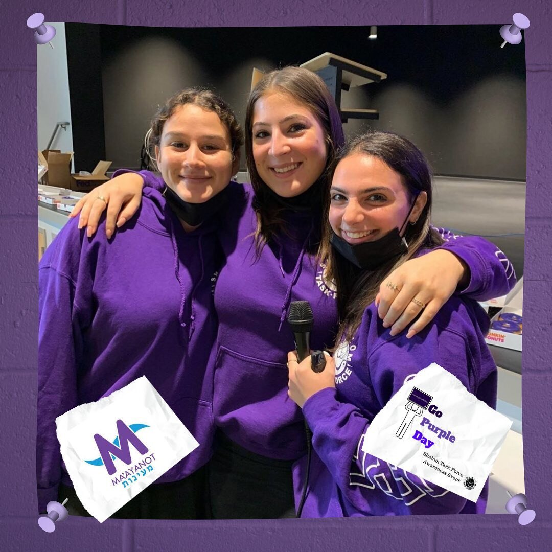 Check out these great pictures from @maayanotyhs Go Purple Day! Shout out to Hannah, Lital, and Riki for planning the event!