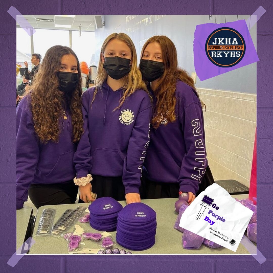 Check out these great pictures from @kushneracademy Go Purple Day! Shout out to Adira, Lea, and Olivia for planning the event!