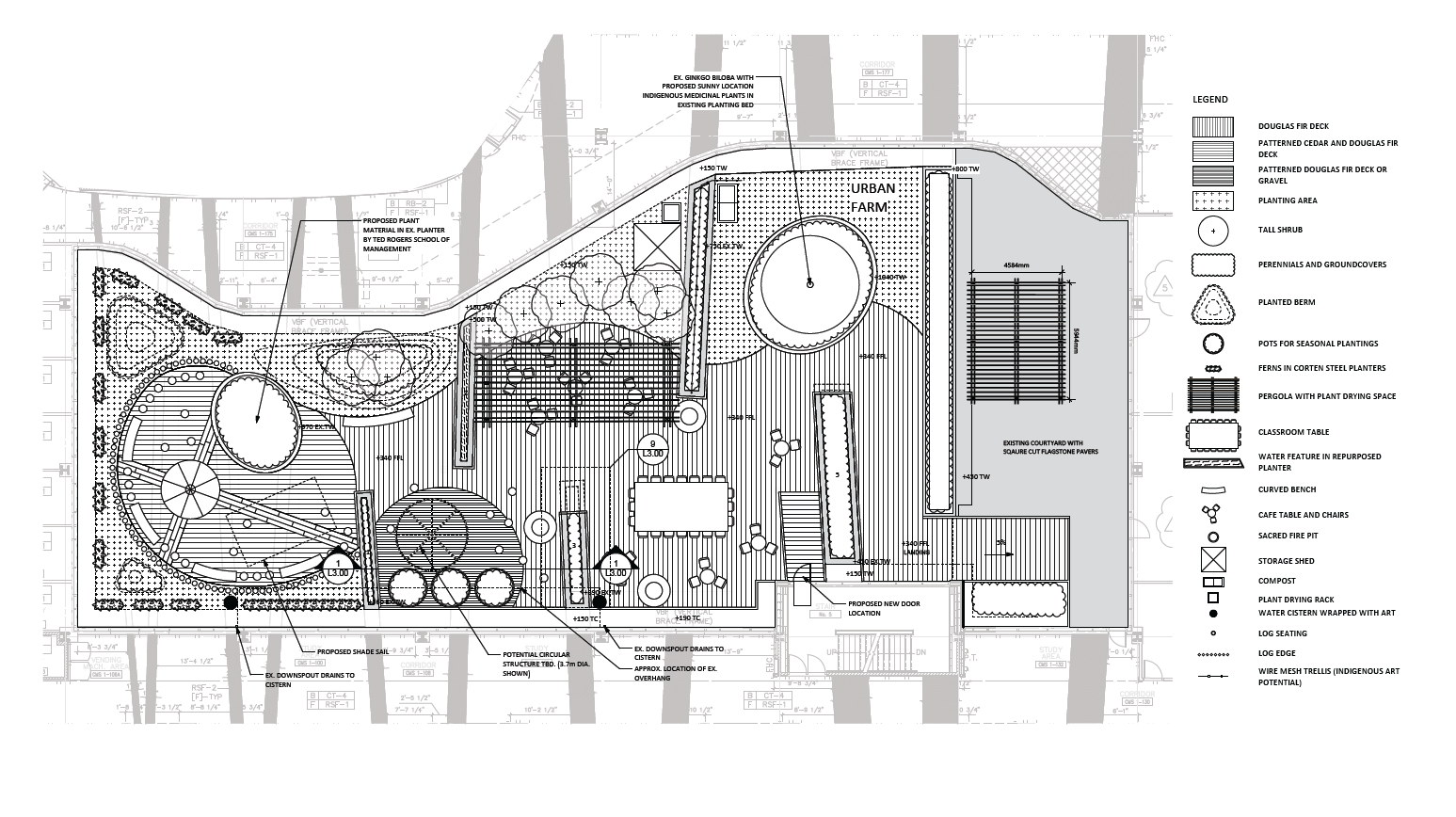 Healing garden phase 1 layout plan by SpruceLab
