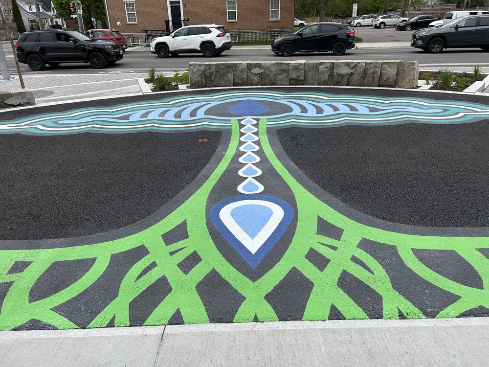 Raindrop Plaza art detail