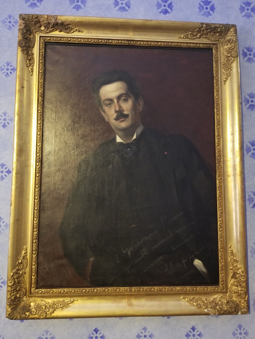 Puccini's portrait- with a little grin