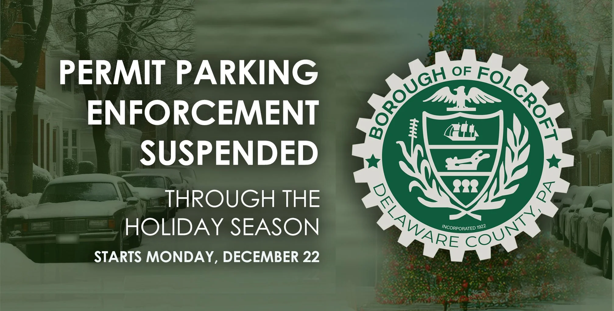Parking Permit Enforcement Suspended Until January 5, 2026