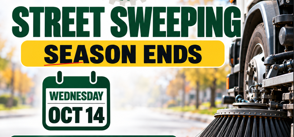 2026 STREET SWEEPING SEASON COMING TO AN END