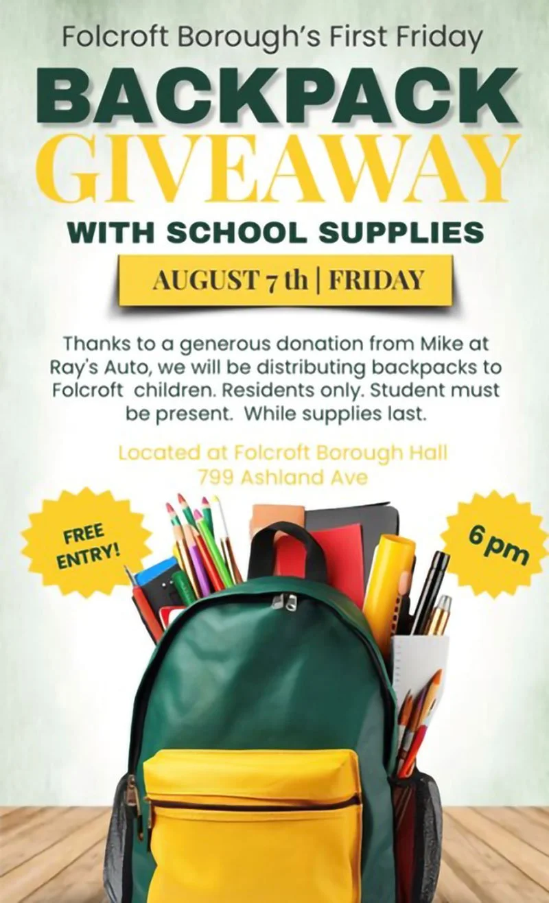 Free Backpack and School Supplies August 7th