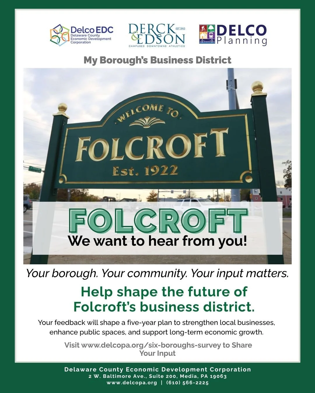 Folcroft Business District Survey - Six Boroughs