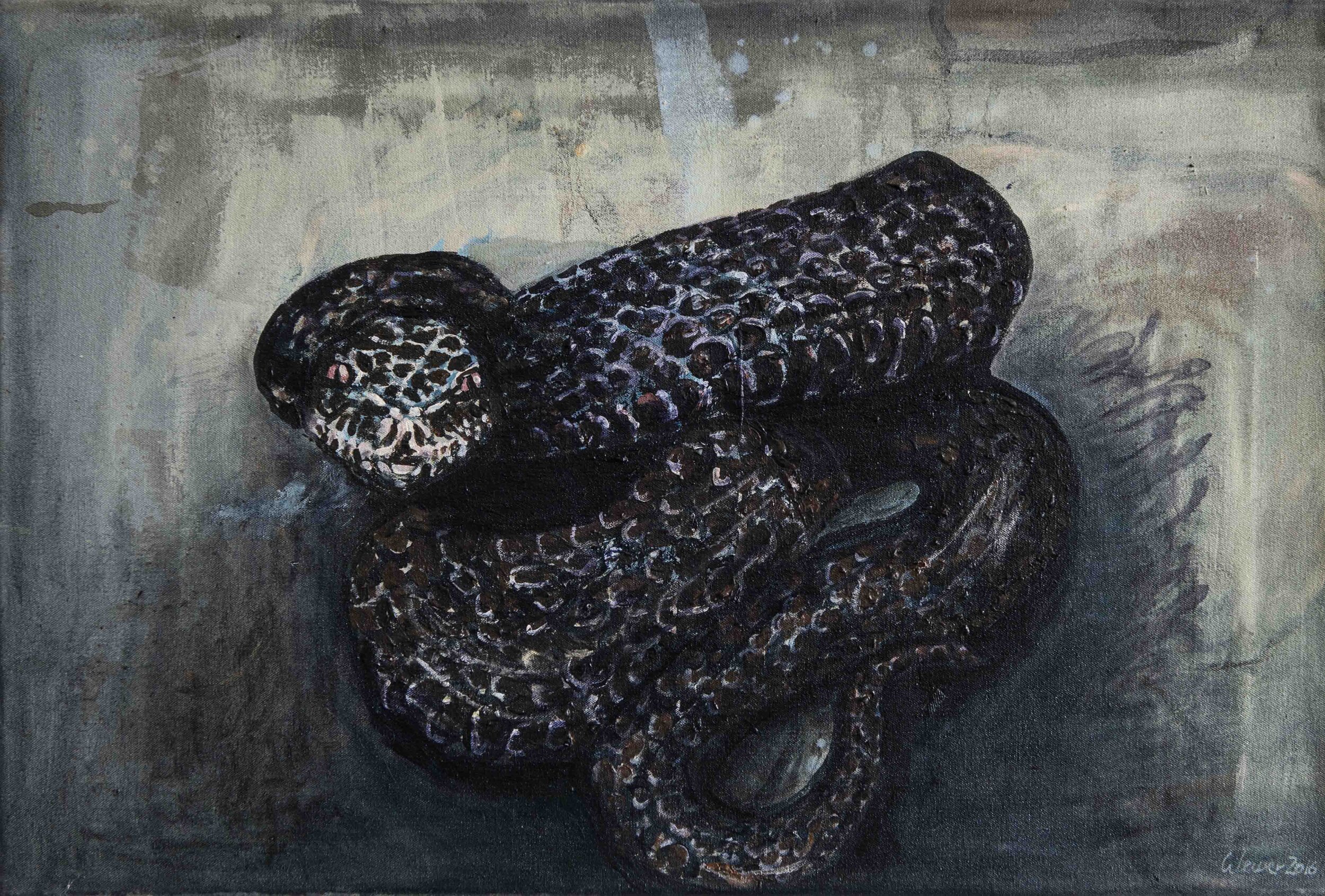 SNAKE FARM III, 2019, oil on canvas, 50 cm x 80 cm