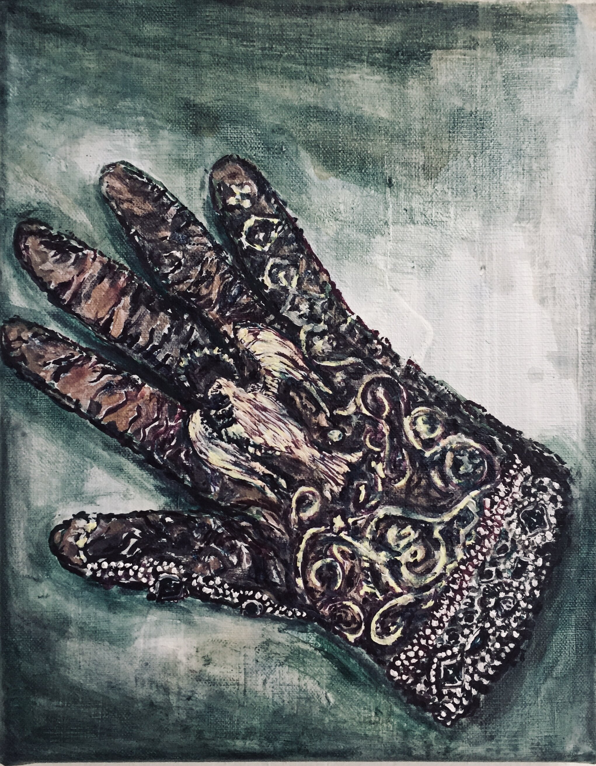 SILVER GLOVE, 2020, Oil on Canvas, 25 cm x 35 cm 