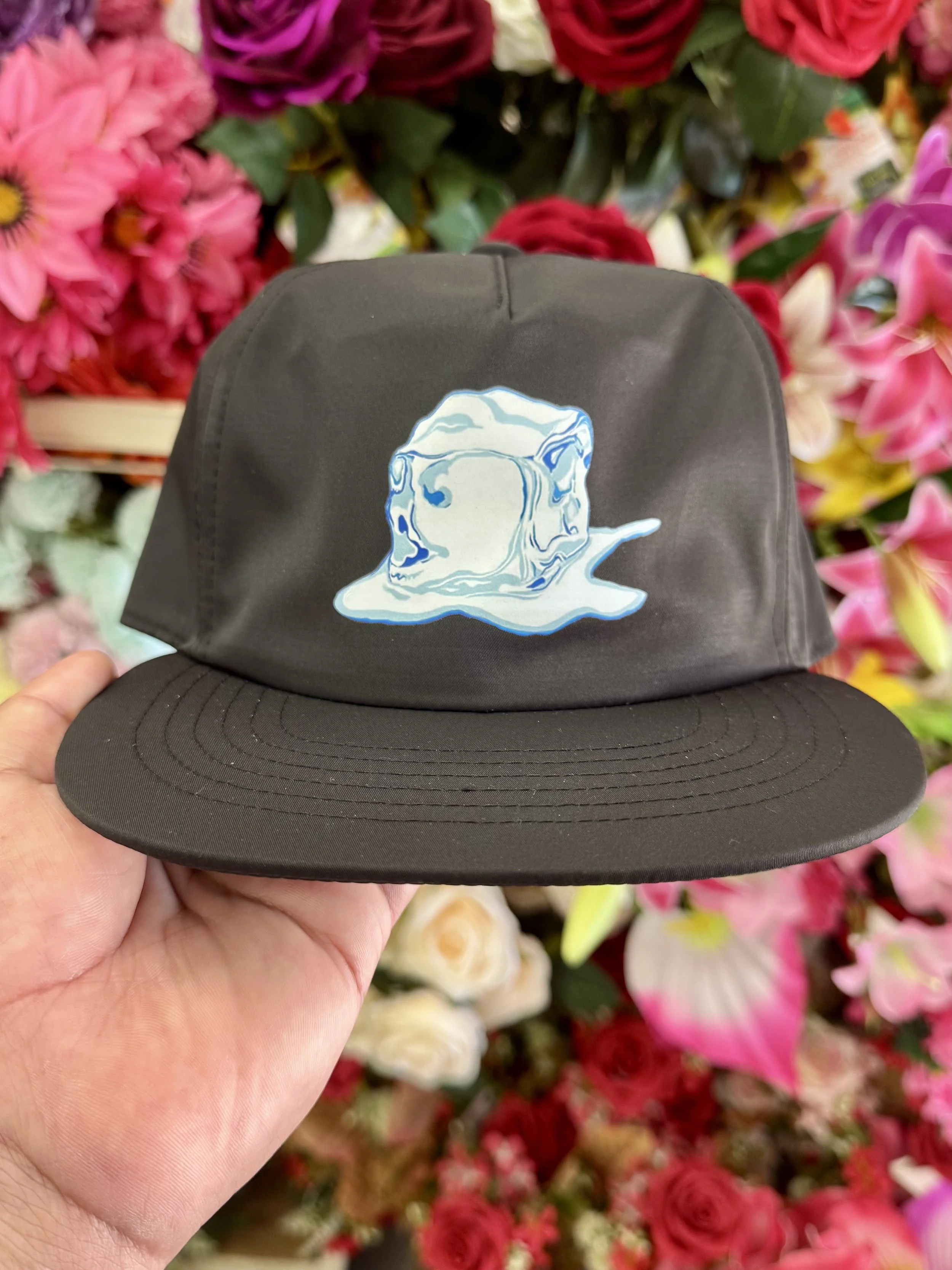 Melted Ice/Chinga La Migra Hat: Black