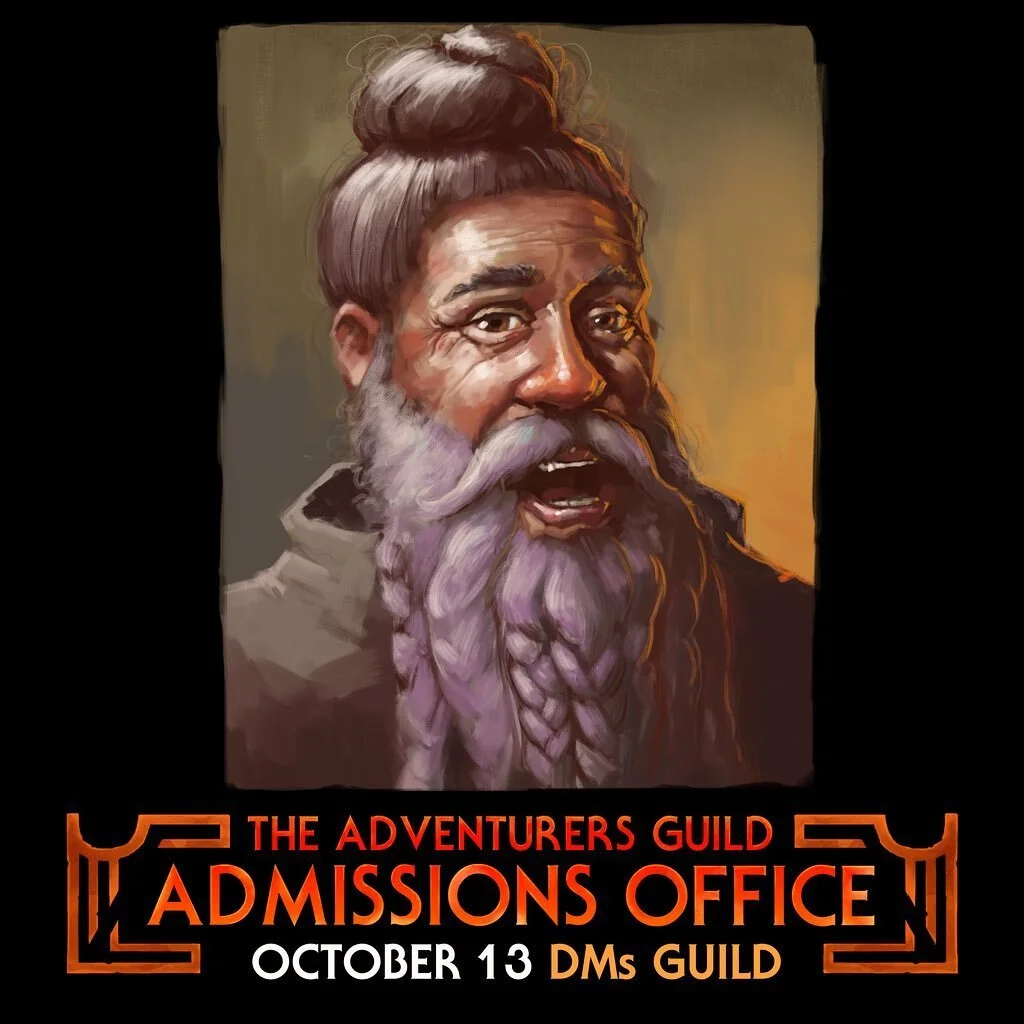 &ldquo;Well met adventurers! Me names Burke Coppercane and I&rsquo;m positively tickled to welcome you to the Adventurers Guild Admissions Office Entrance Examination!&rdquo;

Next on #NPCweek we have a lovable and very enthusiastic dwarf named Burke