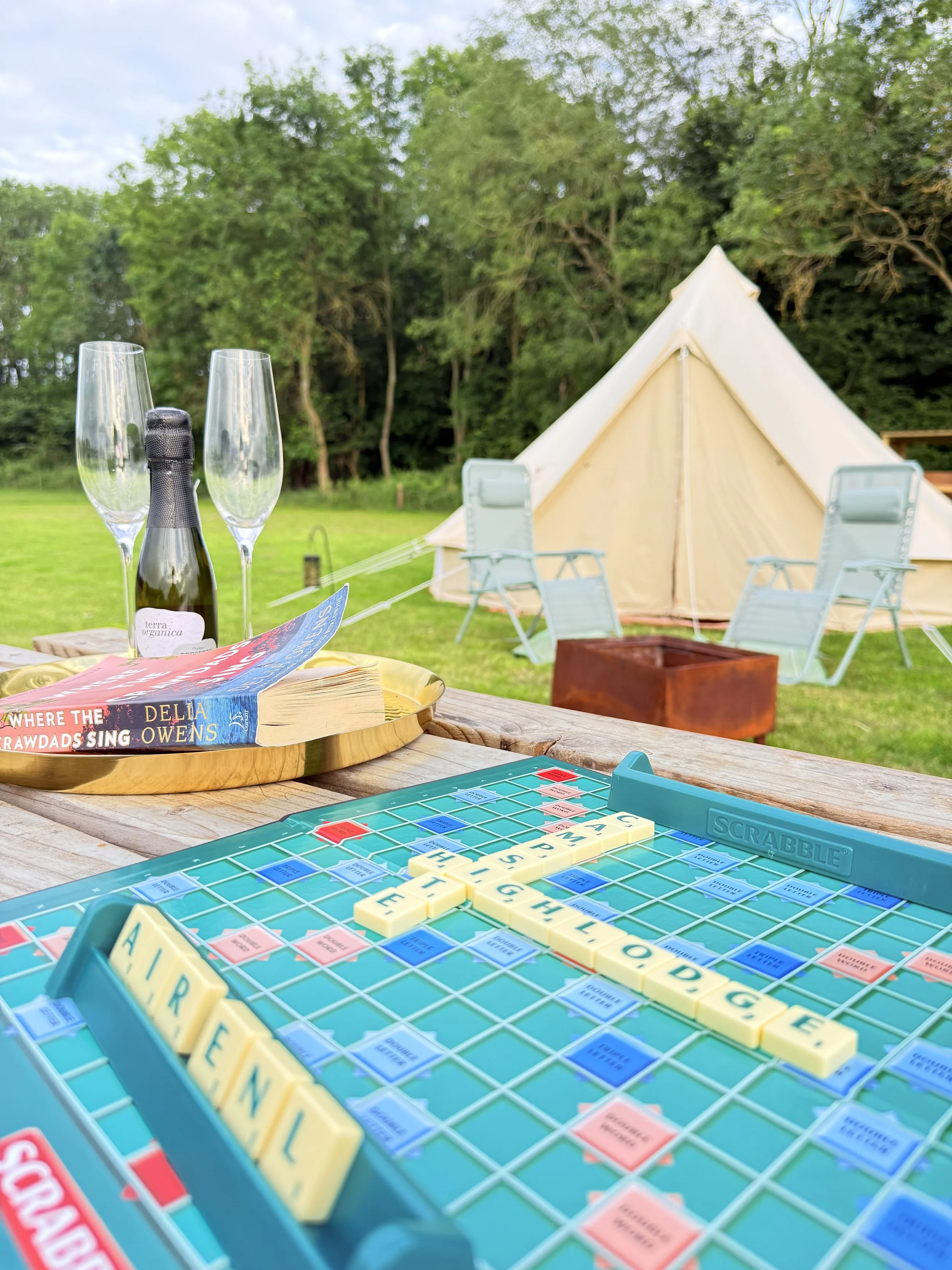 Bell tents at High Lodge Farm