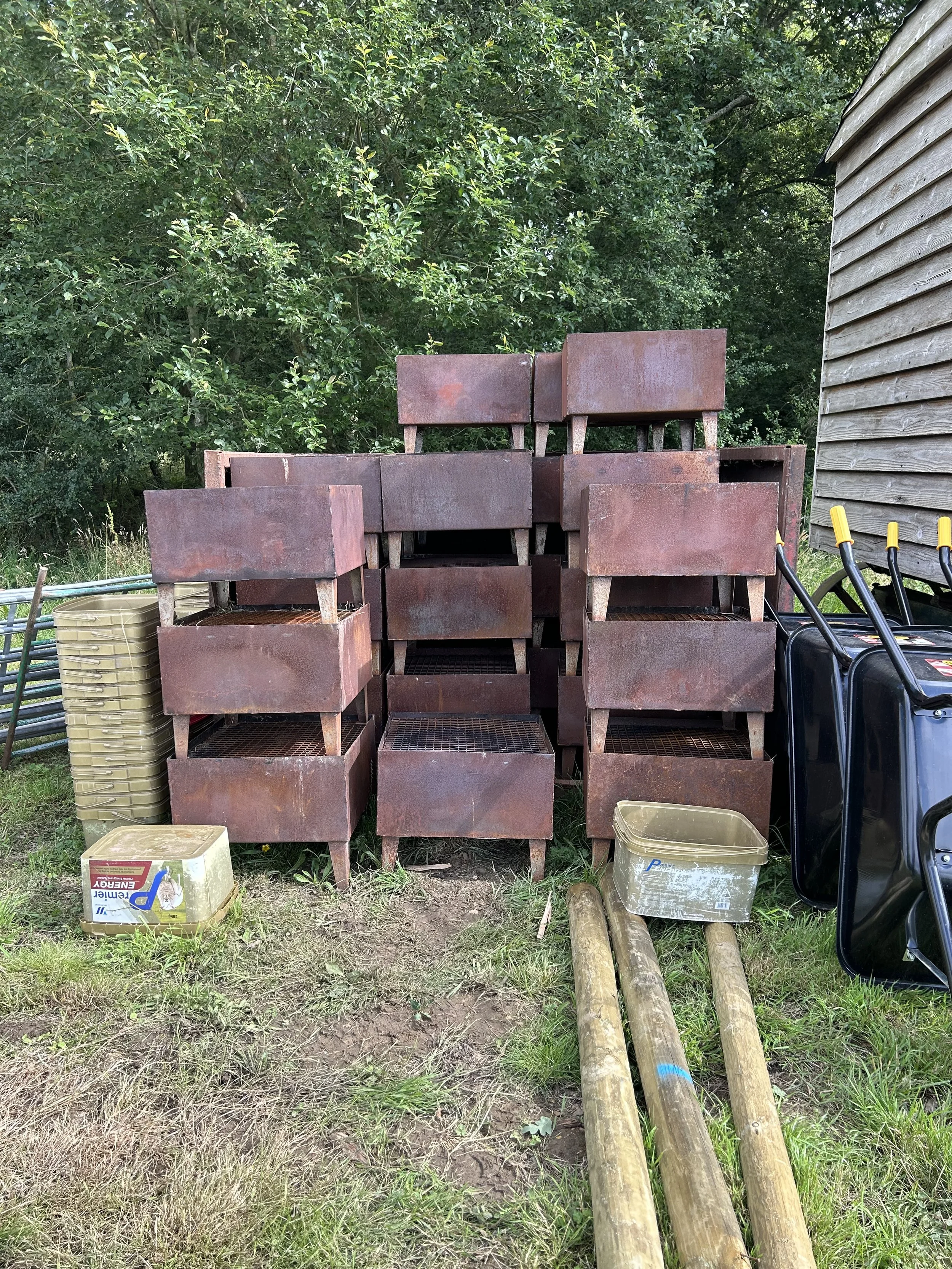 Fire-pits for hire at High Lodge Farm campsite