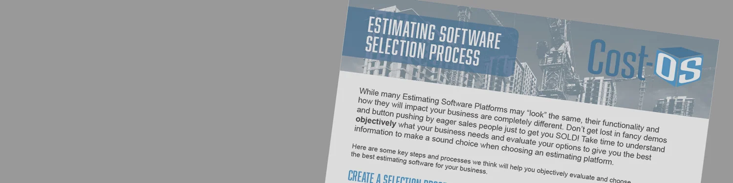 Cost-OS Estimating Software Selection Guide — CostOS® Enterprise Level ...