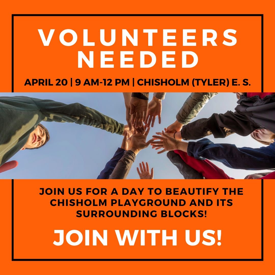 Calling all volunteers! 📣 Help us spruce up the Chisholm (Tyler) Elementary School playground and its surroundings on April 20th. Let's ensure our children return to a clean school after spring break. Sign up now to make a difference! 🌟

➡️ Volunte