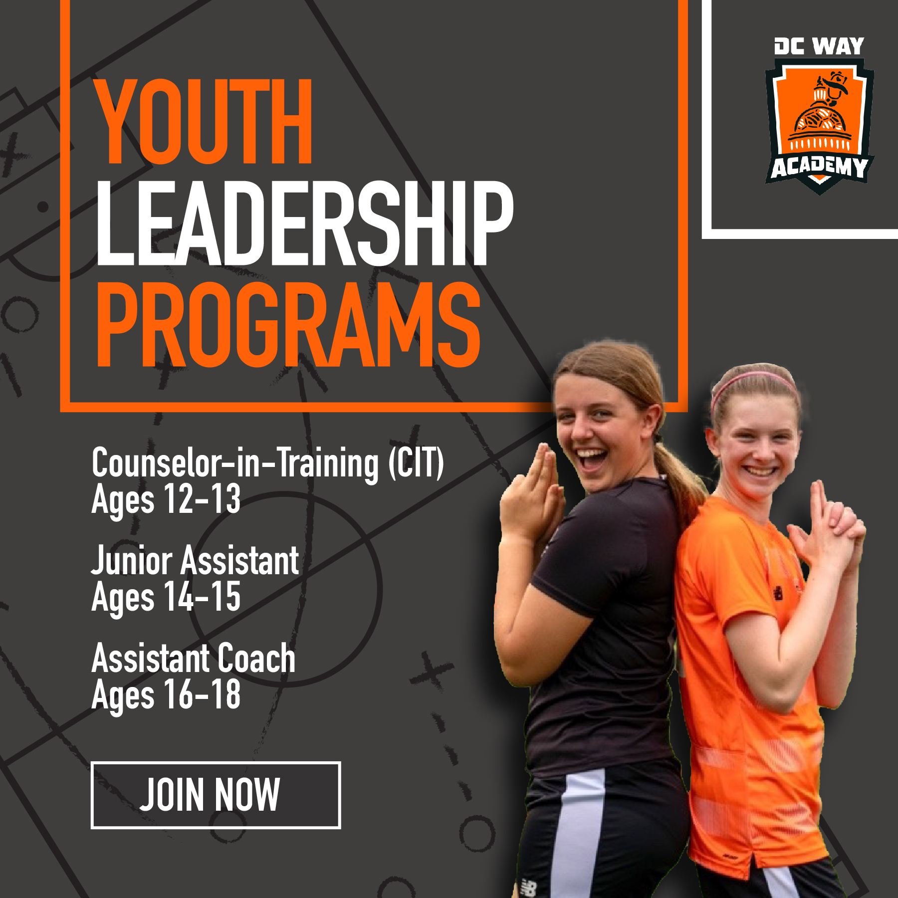 Ready to take your passion for soccer to the next level? ⚽️ Don't miss out on the incredible opportunities offered by DC Way Academy's Youth Leadership Programs! 💯
 
Whether you're a soccer enthusiast or simply seeking valuable volunteer opportuniti